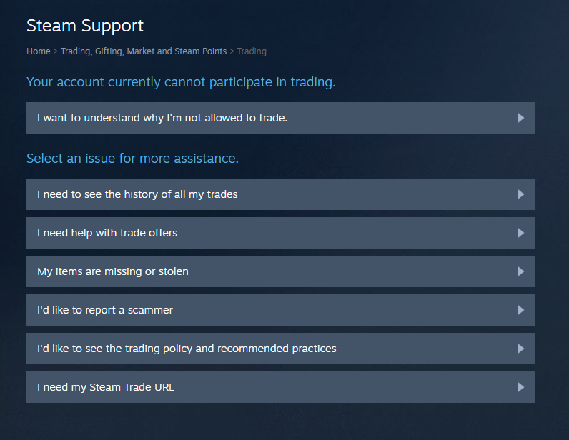 How to check if your steam account can trade - step 8